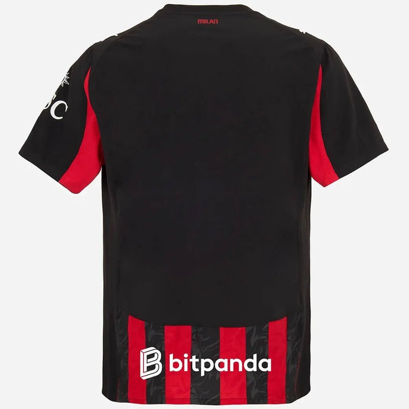 Camisa do Milan Titular 2025 Vermelha+preta