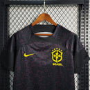 Camisa Brasil Não ao Racismo 2022/23 Torcedor Masculina Preta e Amarela - Sport Premium