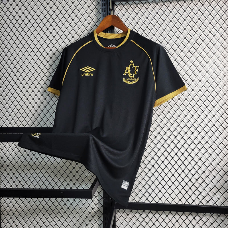 Camisa Chapecoense 50° Aniversário 2023/24 Torcedor Masculina Preta e Dourada - Sport Premium
