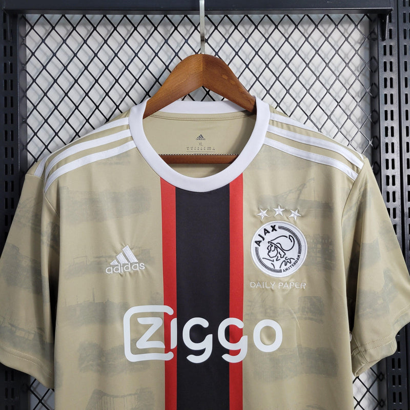 Camisa Ajax Third 2023/24 Torcedor Masculina Bege - Sport Premium