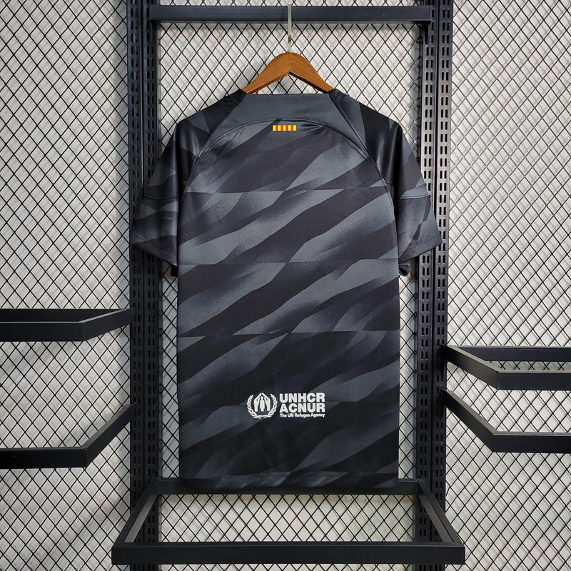 Camisa Barcelona Goleiro 2023/24 Torcedor Masculina Preta - Sport Premium