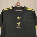 Camisa México 2025 Ouro Adidas Masculina - Preto+Dourado
