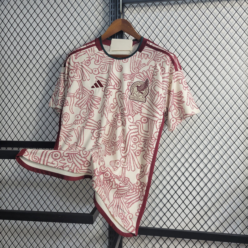 Camisa México Away 2022/23 Torcedor Masculina Vermelha e Branca - Sport Premium