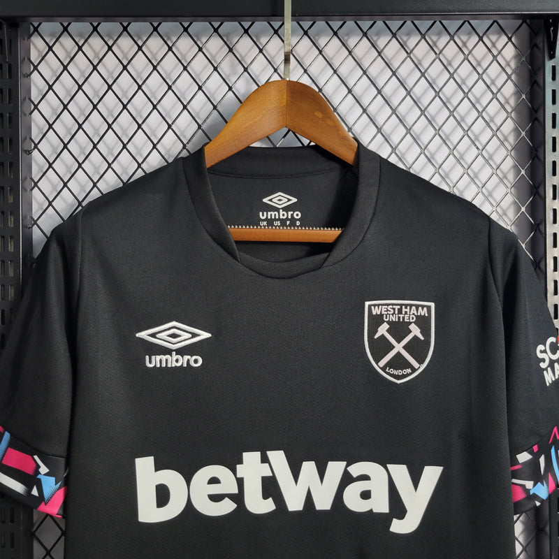 Camisa West Ham Away 2022/23 Torcedor Masculina Preta - Sport Premium